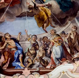 Fresco, Novacella Abbey, Bressanone, Trentino Alto Adige, Italy